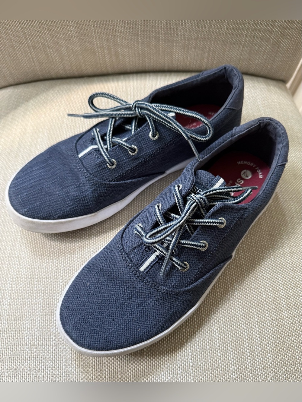 Sperry Navy Canvas Kids' Sneakers